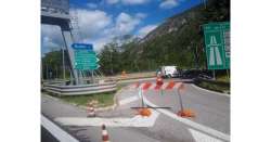                       A25, stop tir e bus tra Pratola e Bussi          