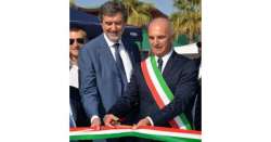 ANSA 14 09 2019 :                        Marsilio inaugura 'Ecomob' a Pescara          