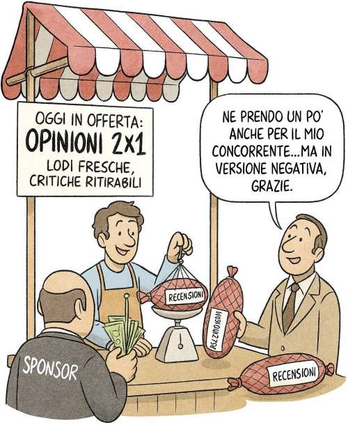 Pagare per farsi dire bene: quando la reputazione si compra…