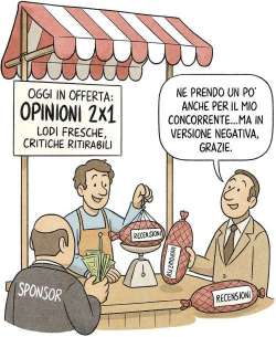 Pagare per farsi dire bene: quando la reputazione si compra…