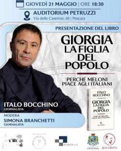 Italo Bocchino giovedì 21 a Pescara per presentare Giorgia la figlia del popolo