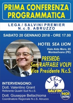 Lega Abruzzo: sabato 20 a Montesilvano la prima conferenza programmatica