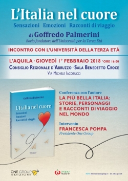 L'Aquila, appuntamento con Goffredo Palmerini all'Università per la Terza Età 