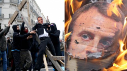 Pupazzo di Macron impiccato in Francia: vicine nuove proteste?