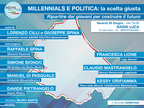 Millennials e politica: evento di Azione Politica a Montesilvano