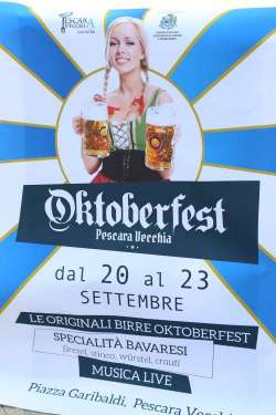Pescara, Oktoberfest: ecco le specialità bavaresi in piazza Garibaldi