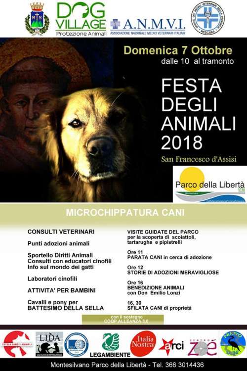 Montesilvano, al Parco della Libertà la festa degli animali 2018