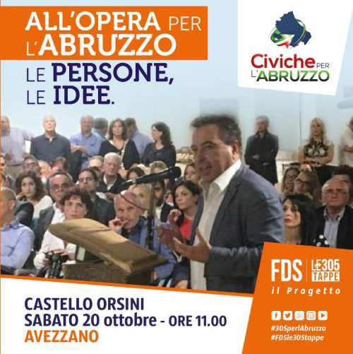 Civiche per l'Abruzzo, incontro ad Avezzano il 20 ottobre
