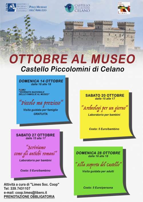 Celano, Castello Piccolomini: ecco gli appuntamenti dell'evento 