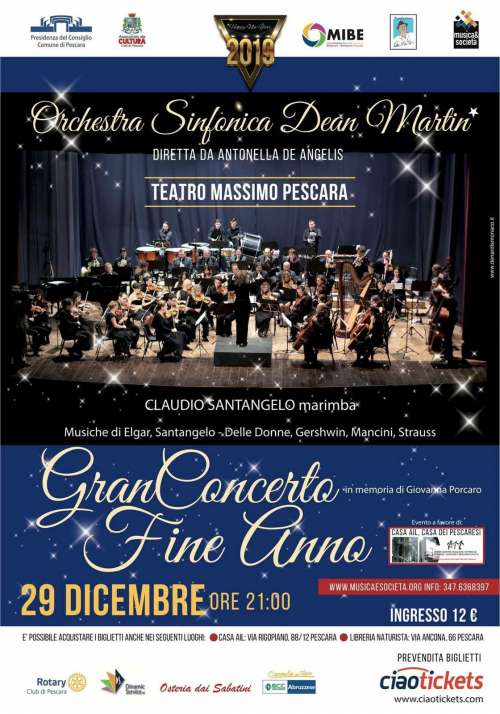 Gran Concerto di Fine Anno al Teatro Massimo di Pescara