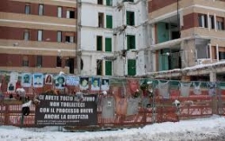 Terremoto L'Aquila, venerdì inizia l'abbattimento dei resti della casa dello studente.